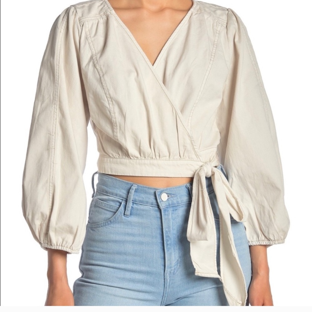Free People Crop Tie Top